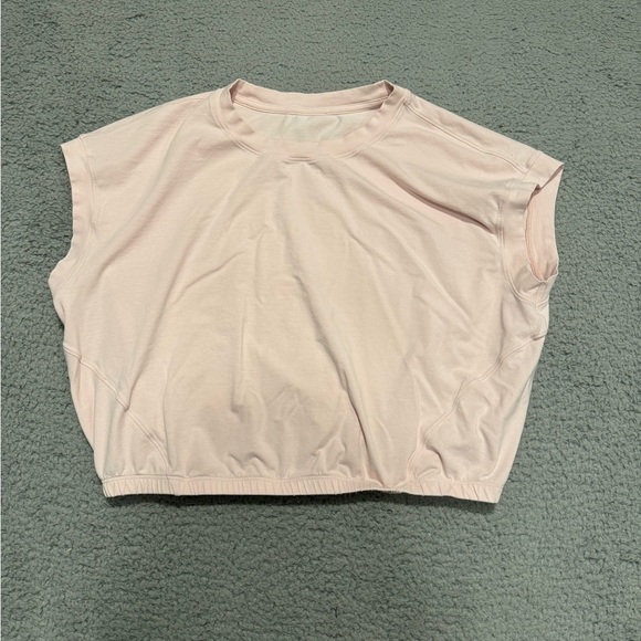 lululemon Wide-Sleeve Gathered Hem T-Shirt flush pink Size 8 - Picture 1 of 9